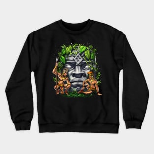 Olmec Head Warriors Crewneck Sweatshirt